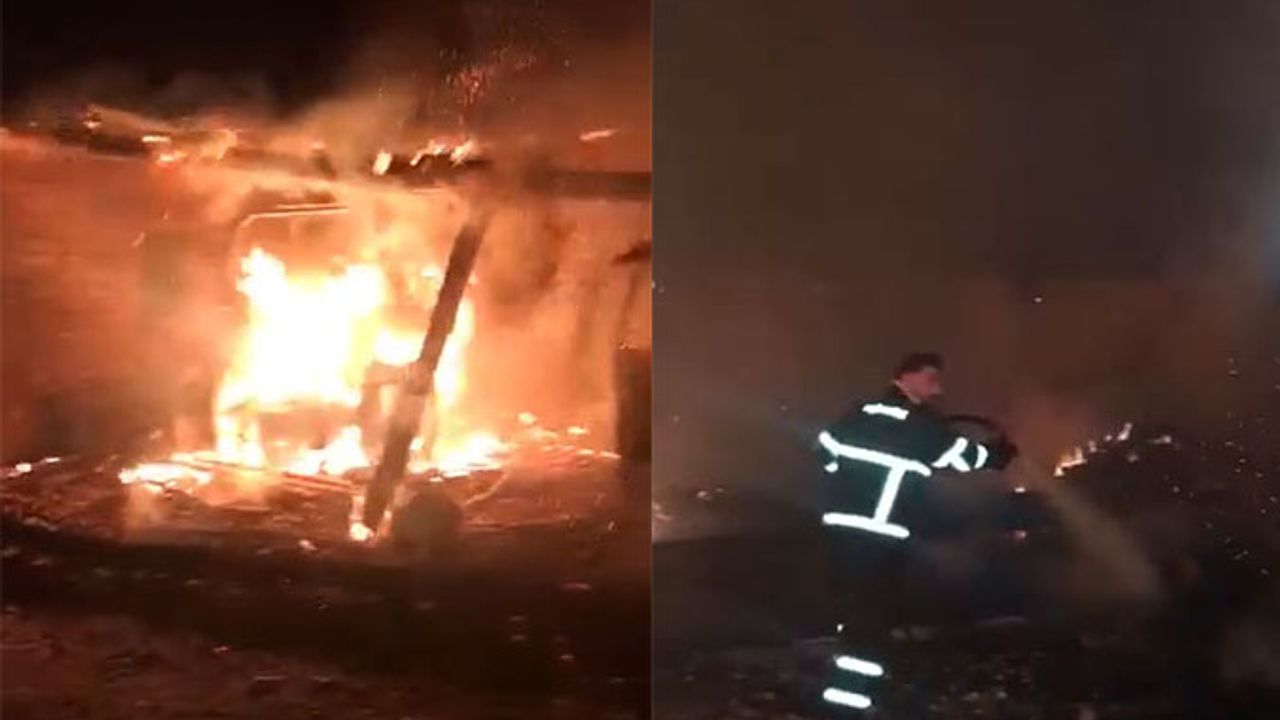 Harmancık köyünde büyük yangın!