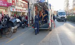Gazi Caddesi'nde korkutan anlar motosiklet sürücüsü yaralandı