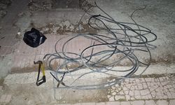 Çarşı ve mahalle bekçileri kablo hırsızlarını suç üstü yakaladı