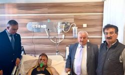 Milletvekili Tahtasız vinç kazasında yaralanan genci ziyaret etti