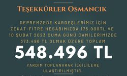 Osmancık'ta camilerde toplanan bağışlar depremzedeler için AFAD hesabına aktarıldı