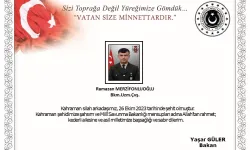 Komşu ilimize şehit ateşi düştü!