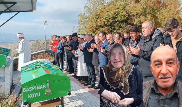 Osmancıklı muhtar anne ve dayısını son yolculuğuna uğurladı