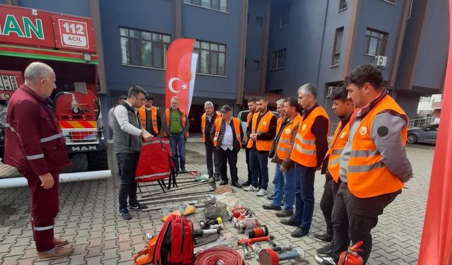 Orman yangınları gönüllüsü eğitimi yapıldı