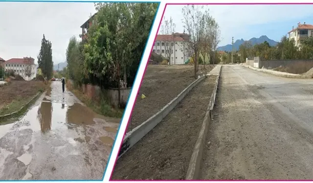 Haberimizin ardından, okul yolu kaldırıma kavuşuyor!