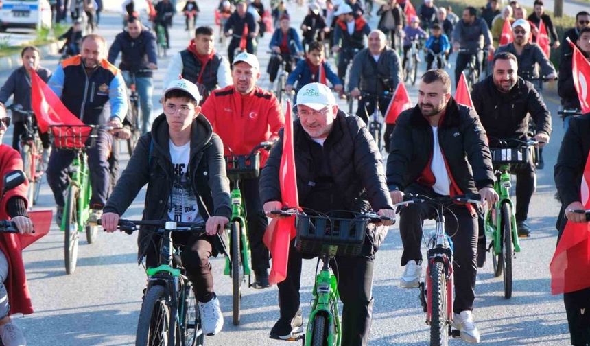 Çorum’da pedallar Cumhuriyet Bayramı için çevrildi