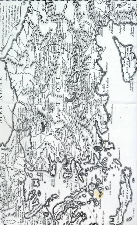 1647’lerde Anadolu ve Osmancık Çevresini Gösteren Harita