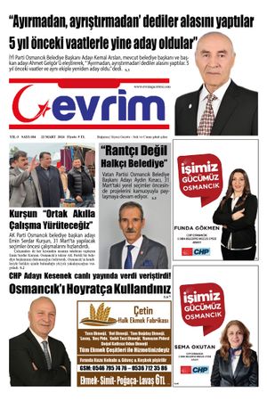 Evrim Gazetesi 22.03.2024