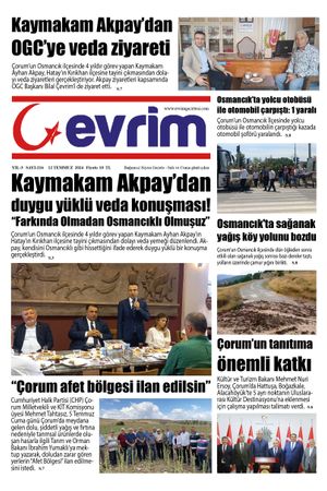 Evrim Gazetesi 12.7.2024